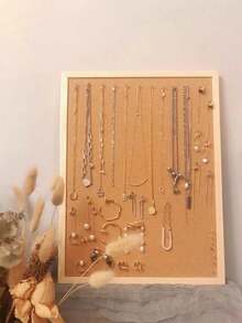 1pc Wall-Mounted Cork Board/Message Board/Photo Background Wall Panel, 3 Sizes Available - 23.62*15.75/15.75*11.81/11.81*7.87 Inches, Single-Sided Hanging Cork Board, Photo Decoration Board, Display Board With Wooden Frame, For Office Decoration Notes And Messages/Room And Bedroom Background Decoration/College Dormitory Memo Display Board, Vintage Style Art Wall Decoration, Office Desk Accessories, Classroom Decoration. - A - View 12