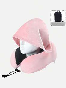 2/1pc Adjustable U-Shaped Travel Neck Pillow With Hood - Ergonomic Design, Soft Polyester Fabric, Washable, Multiple Colors Available, Suitable For Car, Airplane, Office And Outdoor Use - Comfortable Fit, Perfect For Travel And Relaxation - Multicolor - View 18
