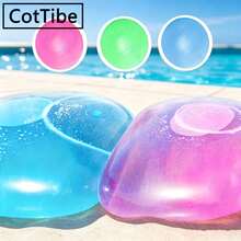 1pc Party Game Summer Water Polo (Random Color), Transparent Inflatable Balloons, Suitable For Swimming Pools, Courtyards, Beaches, And Outdoor Entertainment, Ideal For Family Gatherings And Swimming Pool Summer Activities - Multicolor - View 9