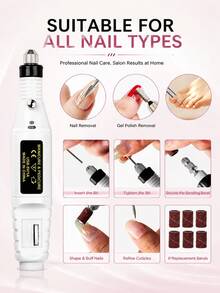 LIMEGIRL 16pcs Complete Manicure Tool Kit, SUNone UV LED Nail Lamp And Electric Nail Drill Set, Suitable For Salon And Home DIY Nail Art, Best Gift For Women - Multicolor - View 3