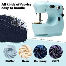 1pc Beginner Sewing Machine, Mini Portable Sewing Machine, Suitable For Beginners, A Complete Set Of Quick Home Fabric Repair Tools, Also A Great Helper For DIY Craft Enthusiasts. - Multicolor - View 8