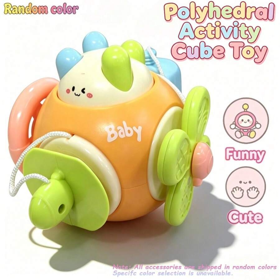6-In-1 Baby Multifunctional Activity Busy Cube, Upgraded Compact Toy, Multiple Play Ways Boost Sensory & Fine Motor Skills,Random Color, Perfect ThanksGiving Christmas Halloween All Festival Vacation Birthday Gift - Multicolor - View 1