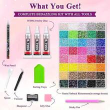 DIY 3D Kit, Castle Fireworks Pattern, Faux Pearl Art Craft, Suitable For Adults And Beginners, Home Wall Decor. Love, Fireworks, Seascape, Fortune - Multicolor - View 4