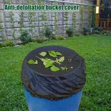 Rain Barrel Cover Mesh Cover Netting For Rain Barrel Water Tank Protection Lid Adjustable Drawstring Rain Barrels Netting Screen - 90cm - View 3