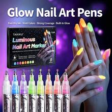 New Nail Art Markers 12 Colors/4 Colors Pack, Classic Nail Art Makeup Colors, Nail Art Painting Pens, DIY Painting Graffiti Nail Art Outlining Highlighting Pens, Nail Art Markers, ABS Makeup Marker Set, Suitable For Painting On Various Surfaces - Multicolor - View 22