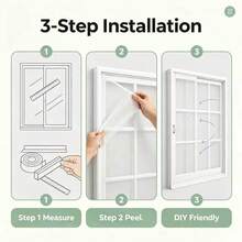 Self-Adhesive Invisible Mosquito Window Screen Mesh Resistant To Tearing And Breathable,DIY Installation, Removable And Washable, Provides A Physical Barrier Against Mosquitoes, Flies, And Common Summer Insects. Suitable For Use On Household Windows. - Screen Windows - View 10