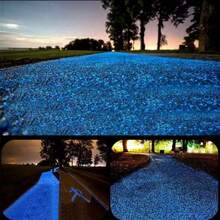 4000pcs Glow-In-The-Dark Stones, Colorful Luminous Decorative Pebbles, Suitable For Garden, Backyard, Lawn, Path, Fish Tank, Flower Pot. Outdoor Fluorescent Stones, Suitable For Party, Holiday, Wedding Decoration, Waterproof Handmade DIY Ornaments, Zen Atmosphere - Multicolor - View 7