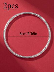 Women's 4mm Solid Matte Brushed-Finish Silver Bangle (Vintage Style, Round) - Available In Sets Of 1, 2, 3, Or 6; Perfect For Stacked Styling - Silver - View 19