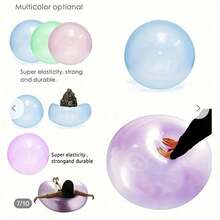 1pc Party Game Summer Water Polo (Random Color), Transparent Inflatable Balloons, Suitable For Swimming Pools, Courtyards, Beaches, And Outdoor Entertainment, Ideal For Family Gatherings And Swimming Pool Summer Activities - Multicolor - View 7
