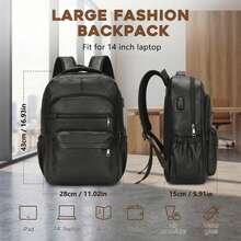 NEWHEY 17.3 Inch Laptop Backpack With USB Charging Port, Waterproof Travel Backpack, Unisex, Handheld Airplane Carry-On, Insulated Cooler Bag, Student School Bag, Portable Computer Backpack - Multicolor - View 3