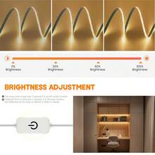 Acosh Neon Touch Control COB LED Light Strip, USB Powered, Warm White/Cool White Optional 0.3m-5m; Easy Installation, Suitable For Bedroom, Living Room, Wardrobe And Cabinet Decoration. - Multicolor - View 4