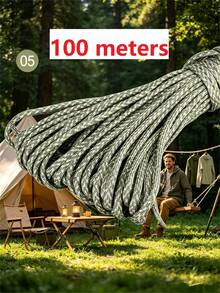 10/50/100m Black Nylon Braided Rope, Durable Twisted Polypropylene Cord, Suitable For Outdoor Use, Clothesline, Tent DIY, Handicraft And Binding - Multicolor - View 46