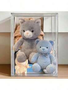 1pc Multifunctional Transparent Acrylic Storage Box - Dustproof Display Case, Suitable For Models, Tools And Books, Large Plush Dolls, Dustproof And Waterproof, Ideal Exquisite Gift For Friends (Doll Not Included), Can Be Used For Room Decor, Home Decor, Bathroom Decor, Christmas, Halloween Gifts, Bedroom Decor, Wall Decor, Wedding Decor. Soft, College Essential, Autumn Decor, Pumpkin, Storage, Interior, Storage Box - Multicolor - View 6