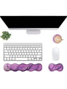 3 PCS Computer Mouse Pads For Desk With Coaster Set, Non-Slip Keyboard Wrist Rest And Mouse Pad Set, Ergonomic Design - View 10