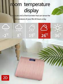 [Pink Body Weight Scale]Large Capacity LCD Digital Display | Top Holiday Gift Choice. AAA Battery (Not Included) 1pc - A - View 7