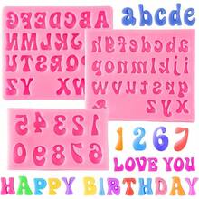 3 件装大写字母/小写字母/字母和数字硅胶模具 - 彩色 - 查看 1