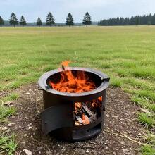 Outdoor Stove, Grill, Leisure Camping Stove, Portable Outdoor Stove, For Tea Brewing, Heating, Barbecue, Cooking, Picnic, Heating, Barbecue And Camping, Christmas, Halloween, Easter, Thanksgiving, No Ignition Function [Non-Food Contact] - Round Furnace - View 9