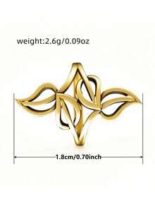 1pc Elegant Ring Women Wedding Engagement Party Jewelry Valentine's Day Gift - Yellow Gold - View 6