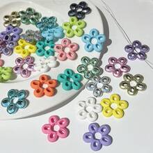Light Bulb Hollow Out Large Flower Rubber Straight Hole DIY Mobile Phone Chain Bead Material Matched With Necklace Accessories Loose Beads - Multicolor - View 13