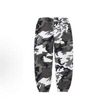 Supreme Satin Applique Hoodie FW24 | Premium Heavyweight Crossgrain Fleece Hoodie, Streetwear Layering Set For Men & Women - Camouflage Gray Sweatpant - 查看 2