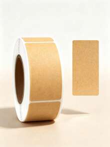 1600/800/15pcs Kraft Paper Seal Labels - Self-Adhesive, Hand-Writeable, Waterproof, Suitable For Packaging, Labeling And Organizing, Packaging Labels, | Waterproof Stickers, Can Labels, Food Labels - Multicolor - View 5