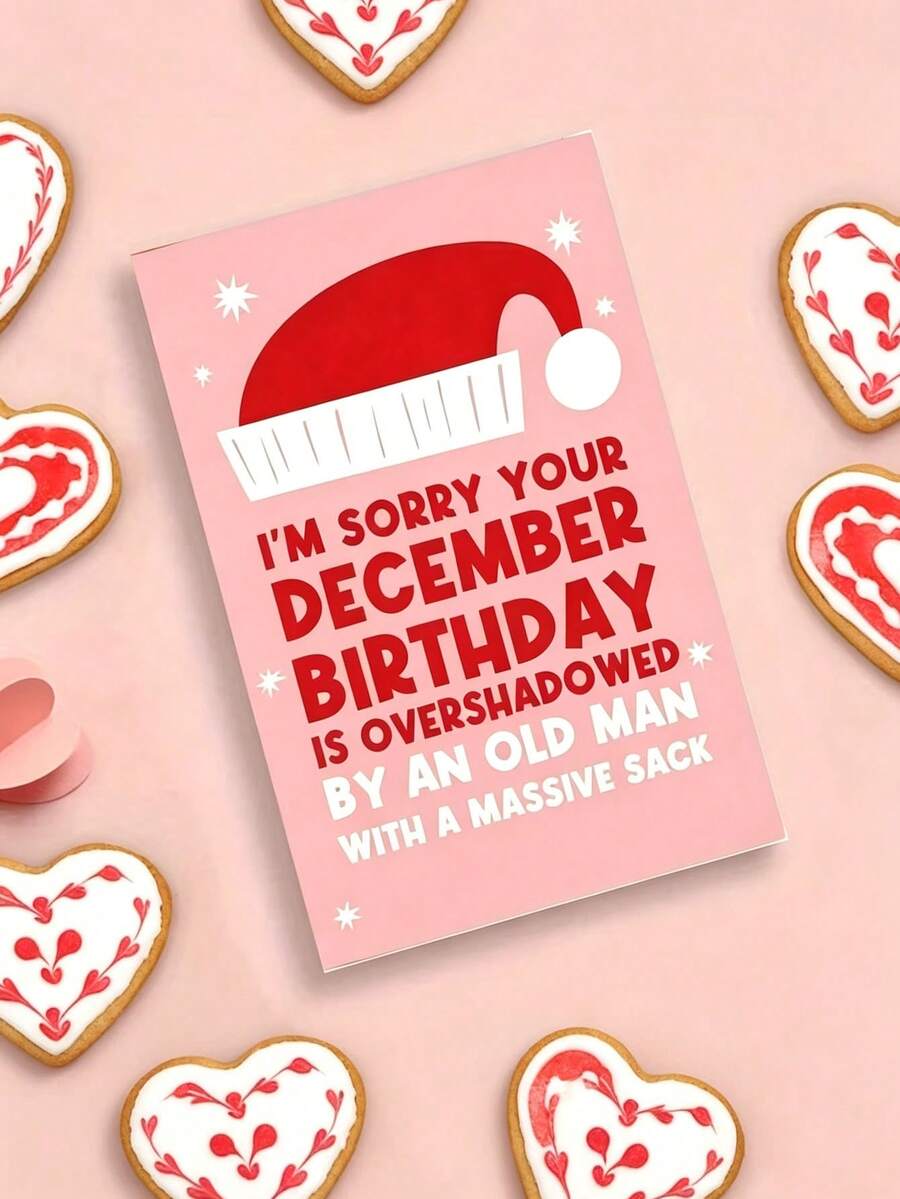 2 Christmas And December Birthday Greeting Cards (With Envelopes) – Suitable For Christmas Party, Birthday Party, Theme Party, Thanksgiving, New Year, Christmas Party Favors, Holiday Party And Holiday Decoration