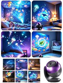 1PC Ocean & Galaxy LED Projector Light For Bedrooms – Multi-Scene ...