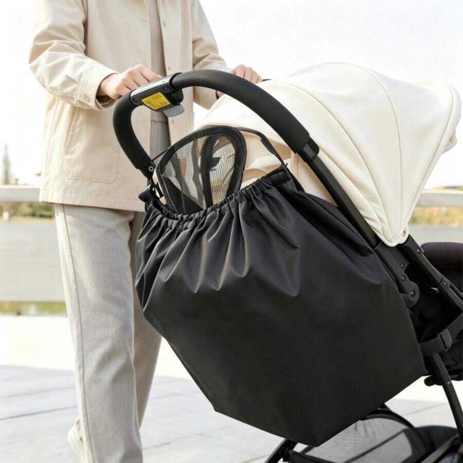 Stroller Hanging Bag, Travel Essential For Moms, Hands-Free, Multi-Functional Storage Bag, Baby Bedside Hanging Bag, Travel Bag, Can Store Baby Bottles, Diapers, Wet Wipes, Small Toys And Other Necessities, Convenient To Access - The Hanging Bag Also Comes With Adjustable Shoulder Strap And Anti-Slip Buckle, Ensuring Stable Hanging On The Stroller, Not Easily Detached. Suitable For Daily Outings And Travel - Large Stroller Organizer Bag - View 1