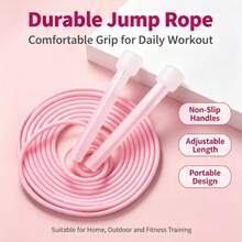Transparent Handle Jump Rope, Adjustable PVC Jump Rope, Portable Home & Outdoor Daily Fitness Rope - Multicolor - View 1