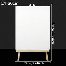 opeth 1 Wooden Easel + 1 White Oil Painting Frame Set, Desktop Easel & Canvas Frame Combo Kit For Student Art Creation, DIY Painting, Doodling, Acrylic Painting - Sets - View 6