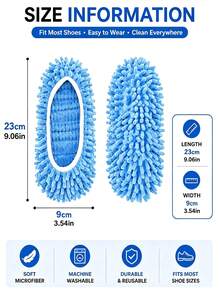 10/6/2Pcs(Shoe Covers And Hooks) Chenille Shoe Cover Set: Hand Wash-Free, Reusable Microfiber Dusting Shoes - Simply And Fun Cleaning Your Floors! - Multicolor - View 6