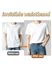 Lace Trim Hem Waistband, Adjustable Hem Regulator, Invisible Button Extender, Suitable For T-Shirts, Dresses, Shirts, Sweaters And Pants, Used To Shorten Clothing Length, Universal Home Sewing Tool - Multicolor - View 5