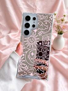 Y2K Vintage Astrology Tarot Sun Mirror, Mystic Full Lens Shockproof Phone Shell Compatible With Samsung Galaxy A54/A14/A12/A13/A15/A32/A33/A24/A52S/S20/S21/S22/S23/S24/S23Plus/S24ultra/S25/A33/A23/A07/A17/S26/A56/A57 - Multicolor - View 1