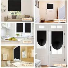 1pc Self-Adhesive Blackout Zebra Blinds, Adjustable Pleated Shade, Easy Installation And Removal, Suitable For Windows, French Doors, Kitchen, Bathroom, Room Decor, Living Room Decor, Office, Study And More - Multicolor - View 6