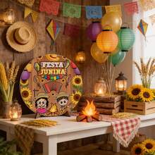 Round Panel Covers Table Panel 50x50 Festa Junina - MS-279 - 查看 5