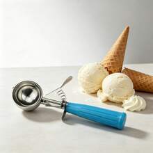 Trigger Release Ice Cream Scoop Stainless Steel Fruit Baller For Home Cafe - Blue - View 1
