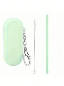 1-2 Reusable Silicone Straws With Storage Box - Foldable And Portable, Perfect For Travel And Parties - View 12