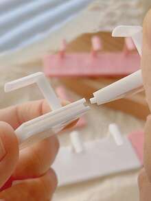 10pcs Japanese Minimalist Style Nail Art Display Stand, Detachable Fake Nail Practice Holder, Non-Magnetic, Connectable Or Single Use Nail Holder - Multicolor - View 2