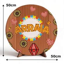 Round Panel Covers Table Panel 50x50 Festa Junina - MS-278 - 查看 3