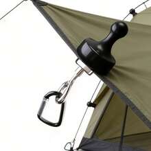 1/2pcs/Set Outdoor Tent Hooks, Camping Lantern Top Fixing Clips, Key Ring Hooks, Secure Hanging, Suitable For Outdoor Clothes Drying, Camping And Other Activities Lantern Hanging Hooks, Multi-Functional Practical Hooks - Multicolor - View 3