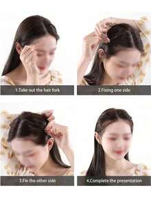 10Pcs/12Pcs/24Pcs Minimalist Broken Hair Clips, Invisible Seamless Hair Buckles For High Skull Top & Princess Hairstyle, Daily Hair Accessories - Black - View 9