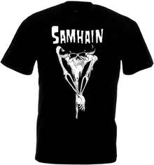 Almacén local, camiseta unisex de 100 % algodón, manga corta, diseño Samhain Scarecrow, cuello redondo, corte relajado - Negro - Ver 2