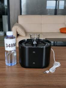 2.2L/74.5 Fl Oz/0.58 Gallon Automatic Flower Fountain Style Pet Water Dispenser With Quiet Water Pump, Suitable For Medium & Small Cats And Dogs, Replacement Pump Available Separately - Dark Grey - View 12