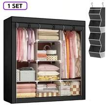LÈRFM [Okadytop] Stainless Steel Freestanding Closet Organizer - Black - View 1