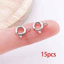 15pcs Spring Clasps Brass Round Clasps Open Ring Jewelry Spring Clasp Jewelry Connector Clasps For Brecelet Necklace Jewelry DIY Craft Making - Multicolor - View 13