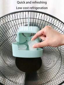 1 Conjunto de Acessório de Resfriamento de Ventilador Portátil, Inclui 4 Bolsas de Gelo, Anexo de Resfriamento Rápido Sem Bateria, Adequado para Ventiladores de Piso e Ventiladores de Mesa, para Uso em Quarto, Casa, Escritório e Viagens de Verão, Rosa/Azul - Multicolorido - Visão 3