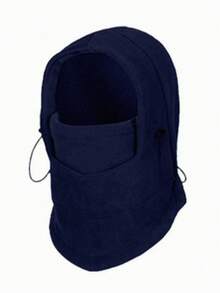 1pc Windproof Thickened Warm Hat, Unisex Winter Outdoor Sports Solid Color Multifunctional Fleece Headwear, Soft Warm Ski Hat, Double-Layered Fleece Hat - Solid Color - View 8