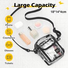 Heavy Duty Clear Backpack Stadium Approved | Waterproof See-Through PVC Clear Bag With Reinforced Shoulder Straps, Smooth Zippers And Multiple Pockets - Multicolor - View 19