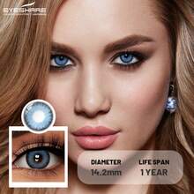 Eyeshare 1 對彩色隱形眼鏡 派對藍色眼用 日常妝容 年拋 - 藍色 - 查看 3
