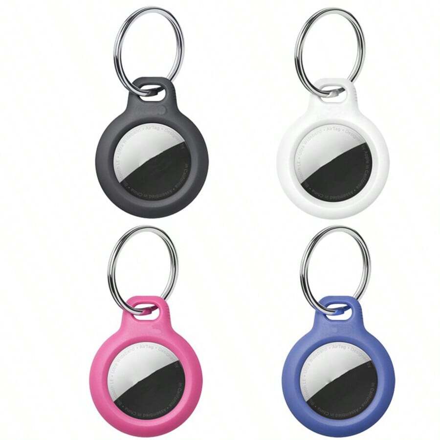 AirTag Protective Case Compatible With 1st And 2nd Generation, Keychain Apple AirTags Chain Tag Anti-Lost Device Key Ring Hard Shell Luggage Bag - Multicolor - View 1